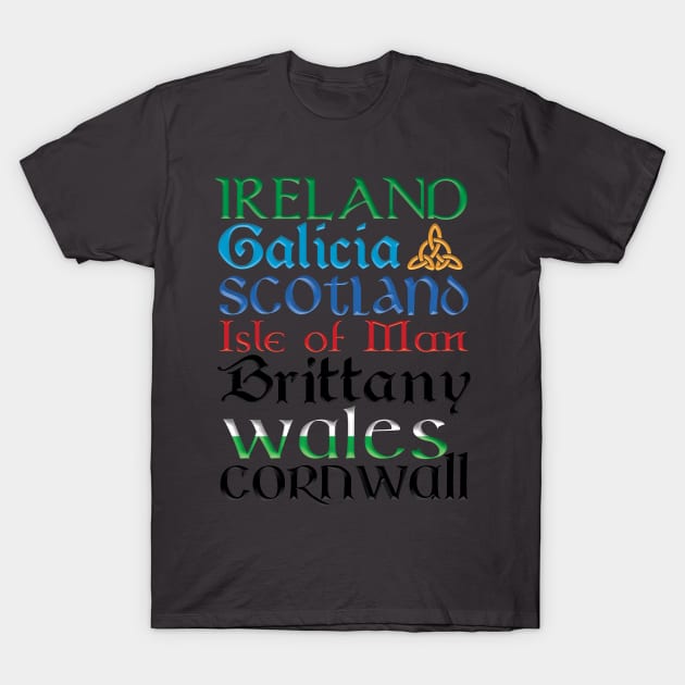 7 Celtic Nations T-Shirt by Miranda Nelson